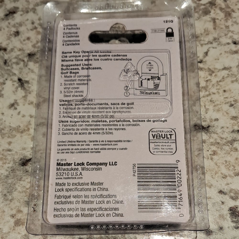 Master Lock Padlock Set with Keys - Picture 2 of 2
